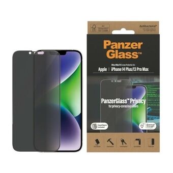 PanzerGlass Ultra-Wide Fit iPhone 14 Plus / 13 Pro Max 6,7" Personvern Skjermbeskyttelse Antibakteriell Enkel tilpasning inkludert P2785