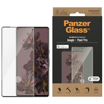 PanzerGlass Ultra-Wide Fit Pixel 7 Pro Skjermbeskytter Antibakteriell Svart/Sort 4773