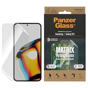 PanzerGlass Matrix Ultra-Wide Fit Sam S23 S911 Skjermbeskytter 7318 med posisjoneringsverktøy