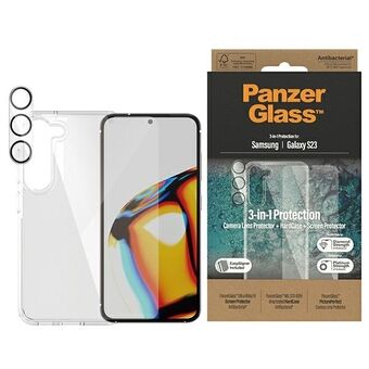 PanzerGlass Pakke 3i1 Sam S23 S911 Hardcase + Skjermbeskytter + Kamera Linse 0433+7315