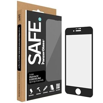 SAFE av PanzerGlass for iPhone SE 2020 / SE 2022 / 8 / 7 / 6 / 6s Skjermbeskyttelse fra kant til kant svart/sort SAFE95007