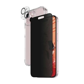 PanzerGlass Personvern Pakke 3-i-1 iPhone 15 6.1" D3O Hardcase + Skjermbeskytter UWF+ Linse 1136+1172+P2809