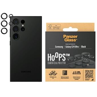 PanzerGlass Hoops Camera Sam S24 Ultra, svart 1209 kameraobjektivbeskytter, optiske ringer.