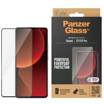 PanzerGlass Ultra-Wide Fit Xiaomi 13T / 13T Pro skjermbeskyttelse Antibakteriell svart 8069