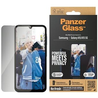 PanzerGlass Ultra-Wide Fit Sam A15 / A15 5G personvern skjermbeskyttelse Easy Aligner inkludert P7349