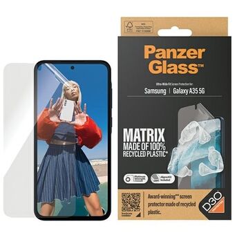 PanzerGlass Matrix Ultra-Wide Fit Sam A35 5G A356 Skjermbeskyttelse 7361 med Easy Aligner