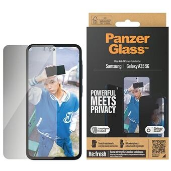 PanzerGlass Ultra-Wide Fit Sam A35 5G A356 personvernskjerm beskyttelse. Enkel justering inkludert. P7357.