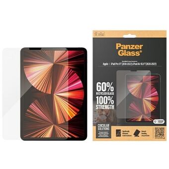 PanzerGlass Ultra-Wide Fit-skjermbeskyttelse for Apple iPad Pro 11" 2018-2022/Air 10.9" 2020-2022 med antibakteriell beskyttelse.