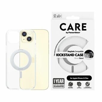 CARE by PanzerGlass Kickstand-deksel iPhone 15 Pro Max 6,7" MagSafe sølv 1415