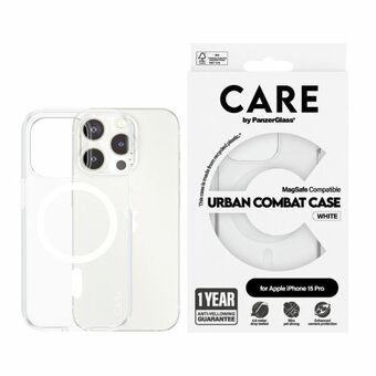 CARE by PanzerGlass Urban Combat Case iPhone 15 Pro 6,1" MagSafe hvit/white 1418