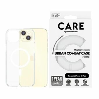 CARE by PanzerGlass Urban Combat-deksel iPhone 15 Plus 6,7" MagSafe hvit/white 1419