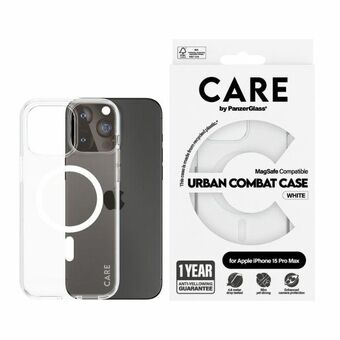 CARE by PanzerGlass Urban Combat-futteral til iPhone 15 Pro Max 6,7" MagSafe hvit 1420