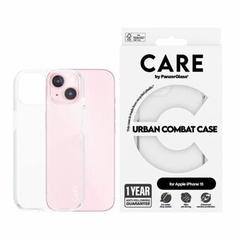 CARE by PanzerGlass Urban Combat-etui for iPhone 15 6,1" gjennomsiktig/transparens 1421