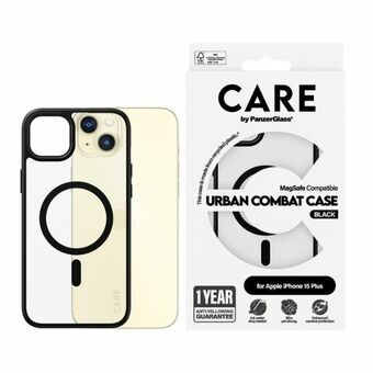 FORSIKTIG fra PanzerGlass Urban Combat-etui iPhone 15 Plus 6,7" MagSafe svart/svart 1427