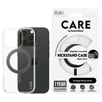 CARE by PanzerGlass Funksjon Kickstand Etui iPhone 16 Pro 6,3" svart/black MagSafe 1322