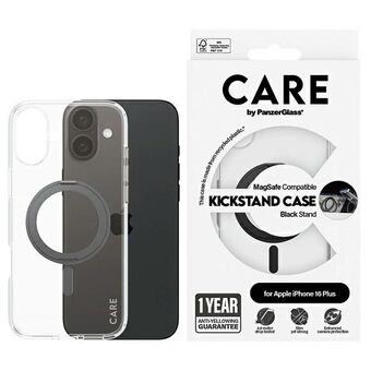 CARE by PanzerGlass Funksjon Kickstand-deksel iPhone 16 Plus 6,7" svart/black MagSafe 1323