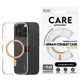 CARE by PanzerGlass Flagship Case iPhone 16 Pro 6,3" fersken/peachy MagSafe 1374