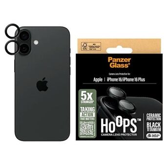 PanzerGlass Hoops Keramisk Linsebeskytter iPhone 16 6.1" / 16 Plus 6.7" 1281