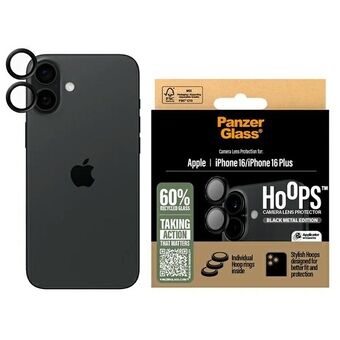 PanzerGlass Hoops Svart Linsebeskytter iPhone 16 6.1" / 16 Plus 6.7" 1283