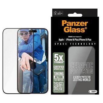 PanzerGlass Keramisk Skjermbeskytter iPhone 16 Plus / 15 Plus 6.7" Ultra-Bred Passform 2855