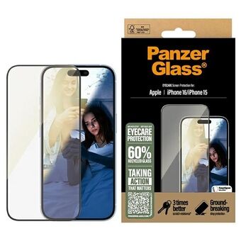 PanzerGlass EyeCare Skjermbeskytter iPhone 16 / 15  6.1" Ultra-Wide Fit 2865