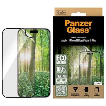 PanzerGlass MATRIX Skjermbeskytter iPhone 16 Plus / 15 Plus 6.7" Ultra-Wide Fit 2871