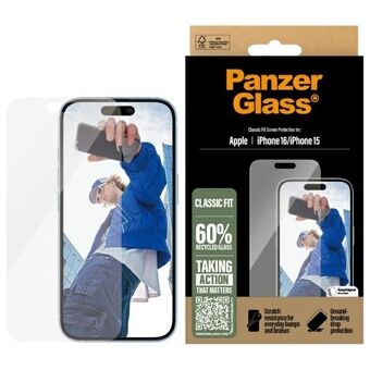 PanzerGlass Skjermbeskytter iPhone 16 6.1" Classic Fit 2873