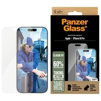 PanzerGlass Skjermbeskytter iPhone 16 Pro 6.3" Classic Fit 2874