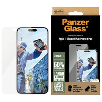 PanzerGlass Skjermbeskytter iPhone 16 Plus 6.7" Classic Fit 2875