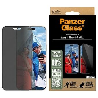 PanzerGlass Privacy Skjermbeskytter iPhone 16 Pro Max 6,9" Ultra-Wide Fit P2864