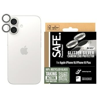 SAFE by PanzerGlass iPhone 16 6.1" / 16 Plus 6.7" Linsebeskytter sølv/glittersølv SAFE95892