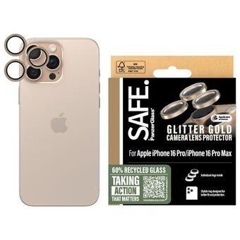 SAFE by PanzerGlass iPhone 16 Pro 6.3" / 16 Pro Max 6.9" Linsebeskytter gull/glitter gull SAFE95895