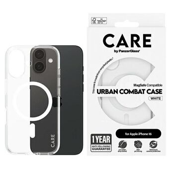 CARE by PanzerGlass Flaggskipveske iPhone 16 6,1" hvit/white MagSafe 1337