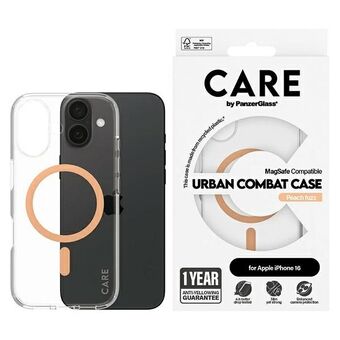 CARE by PanzerGlass Flagship Etui iPhone 16 6.1" fersken/peachy MagSafe 1373