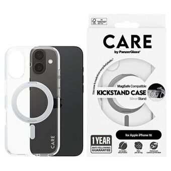 CARE by PanzerGlass Feature Kickstand Case iPhone 16 6.1" sølv MagSafe 1325