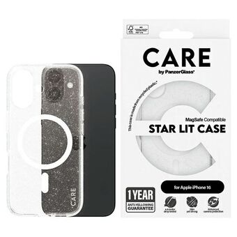 CARE by PanzerGlass Flagship Star Lit Case iPhone 16 6,1" hvit/white MagSafe 1341