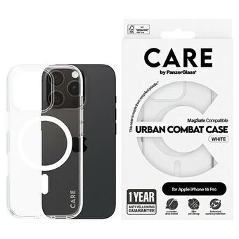 CARE by PanzerGlass Flagship Case iPhone 16 Pro 6.3" hvit/white MagSafe 1338