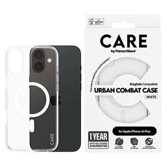 CARE by PanzerGlass Flagship Etui iPhone 16 Plus 6,7" hvit/white MagSafe 1339