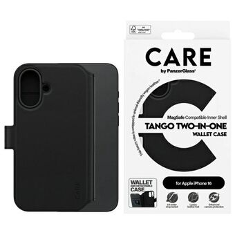 CARE by PanzerGlass Funksjon Tango 2i1    Lommebok iPhone 16 6,1" MagSafe svart/black 1329