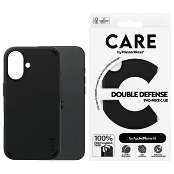 CARE by PanzerGlass Funksjon Dobbel Forsvar Deksel iPhone 16 6,1" svart/czarny 1333