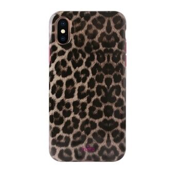 Puro Glam Leopard-deksel for iPhone Xs/X i rosa Limited Edition IPCXCLEO2PNK