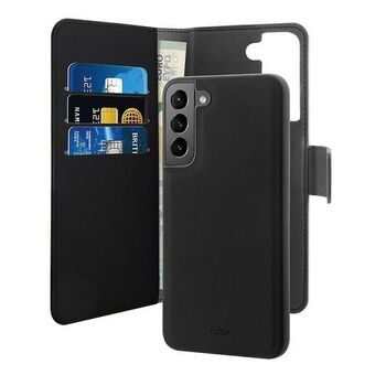 Puro Wallet Avtakbar Samsung S22 G901 2-i-1 svart SGS22BOOKC3BLK