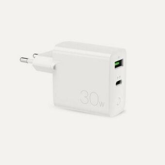 Ren lading. Nettverk. Mini FAST 1xUSB+1xUSB-C 30W hvit/hvit FMCTCUSBAC30WPDWHI