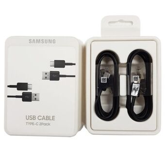 Kabel Samsung EP-DG930MB USB-C, 2 stk, svart/svart