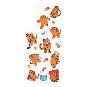 Samsung GP-TOU021HOTOW panel for rammedeksel for Galaxy S22 + Muzik Tiger hvit / hvit