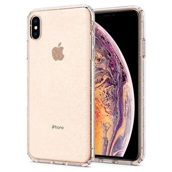 Spigen Liquid Crystal Glitter iPhone Xs Max rosekvarts 065CS25124