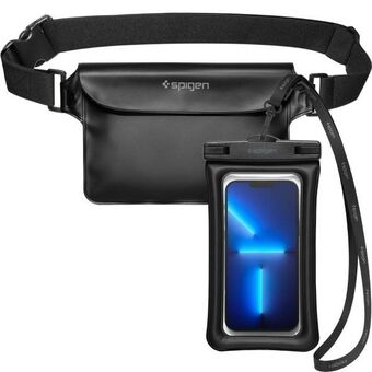 Spigen Universal Vanntett A621 Etui og Midjeveske Svart AMP04533