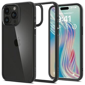 Etui Spigen Crystal Hybrid til iPhone 15 Pro svart/sort