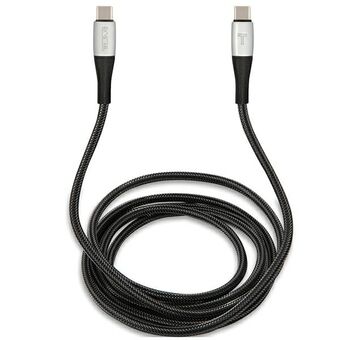 TUMI TUCCSUSBC-kabel USB-C - USB-C 1,5m hurtiglading svart/svart