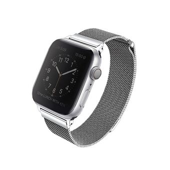 UNIQ rem Dante Apple Watch Series 1/2/3/4/5/6/7/8/9/SE/SE2 38/40/41mm Rustfritt Stål sølv/sterling sølv